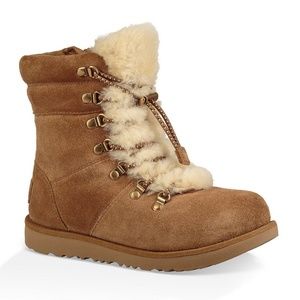 UGG Girls Viki Waterproof Suede Cold Weather Boots